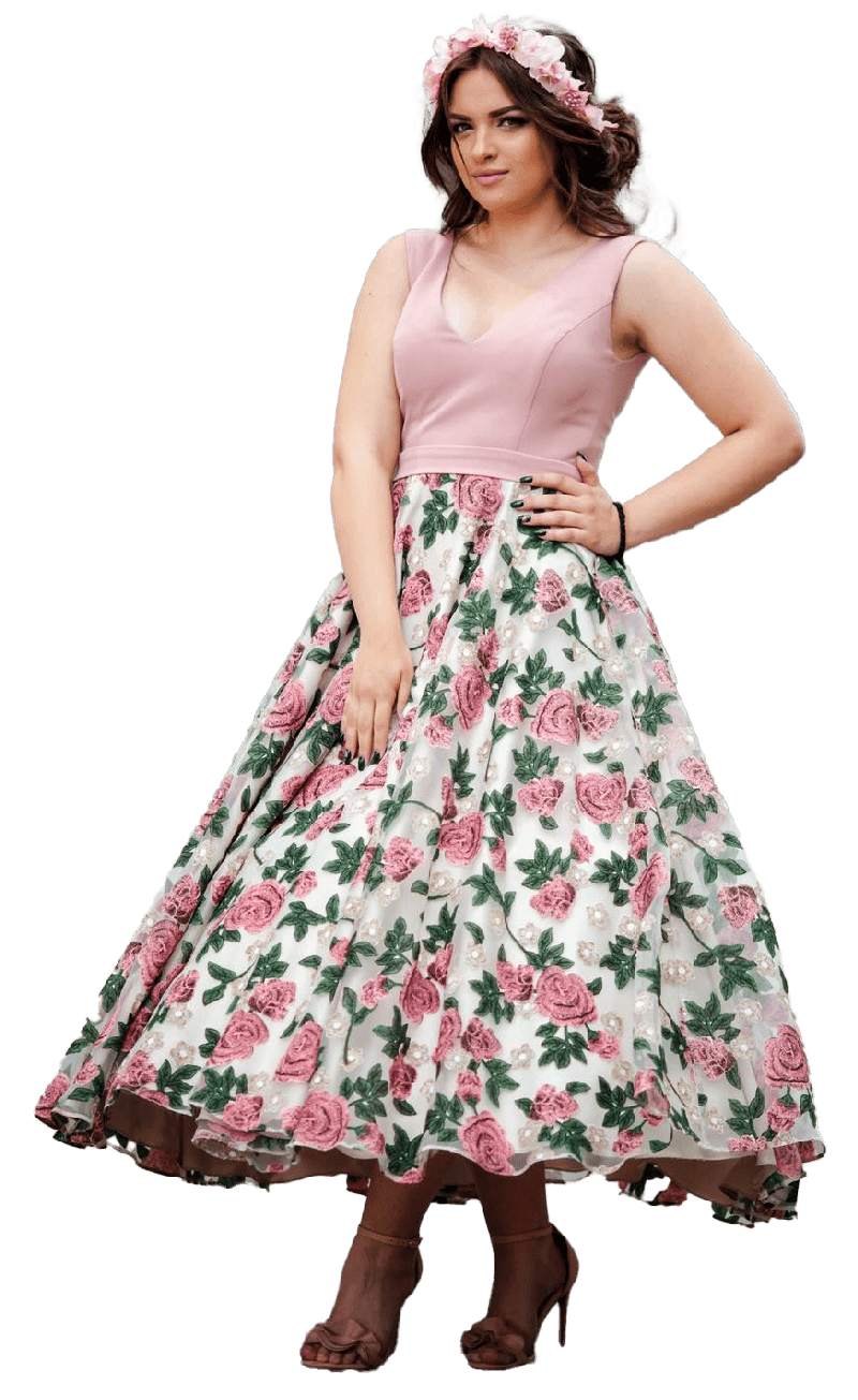 Floral-Maxi-Skirt A Beautiful Women Wearing a Floral Maxi Skirt